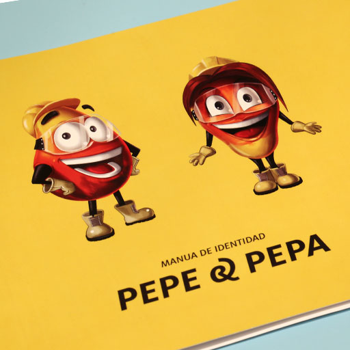 Tótem estudio portafolio cliente Pepe y Pepa